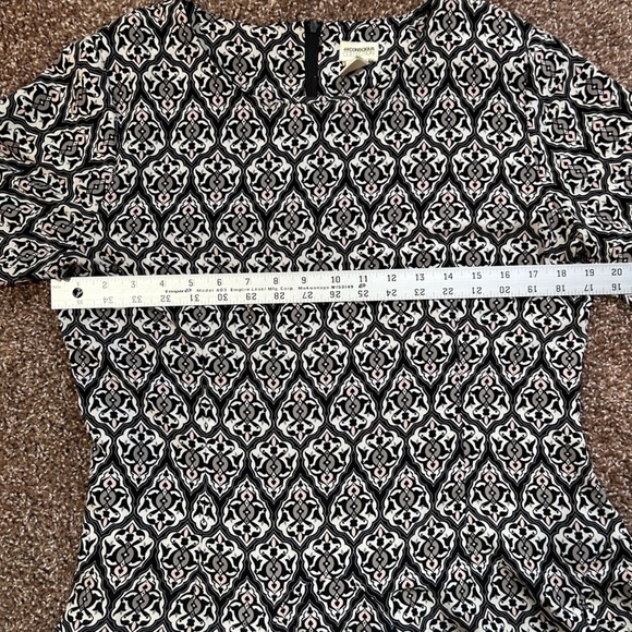 H&M Conscious Collection Black and White Fit and Flare Mini Dress Crew Neck - Picture 10 of 12